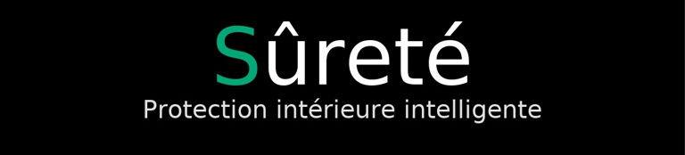Logo de Sûreté, avec le slogan "Protection intérieure intelligente".